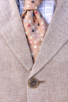 Closeup of a tie and shirt 