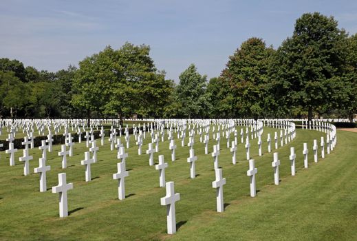 American war cemetery at Madingley in Cambridge, England. 