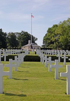 American war cemetery at Madingley in Cambridge, England. 