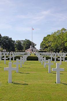 American war cemetery at Madingley in Cambridge, England. 