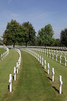 American war cemetery at Madingley in Cambridge, England. 