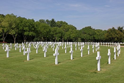 American war cemetery at Madingley in Cambridge, England. 