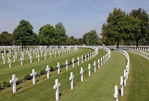 American war cemetery at Madingley in Cambridge, England. 