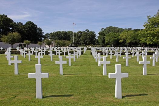 American war cemetery at Madingley in Cambridge, England. 