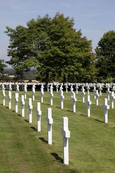 American war cemetery at Madingley in Cambridge, England. 