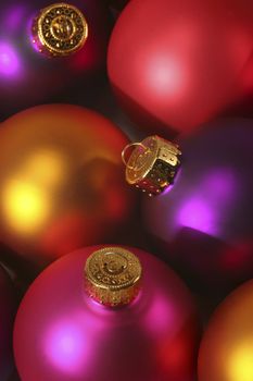 Close-up of beautiful christmas ornaments - selective focus