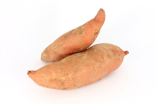 Sweet potato isolated on white background