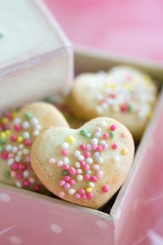 Gift box filled with mini home made cookies