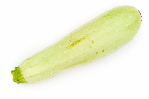 The vegetable marrow on a white background.