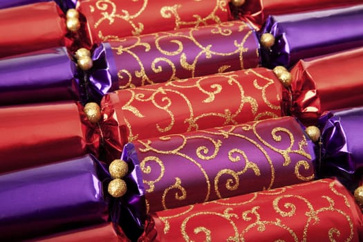 Party crackers close-up