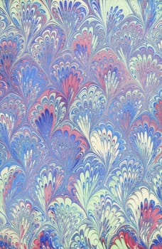 High resolution scan from a real sheet of marbled paper