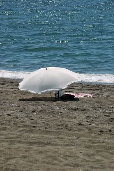 Solitary beach in Costa del Sol, Spain