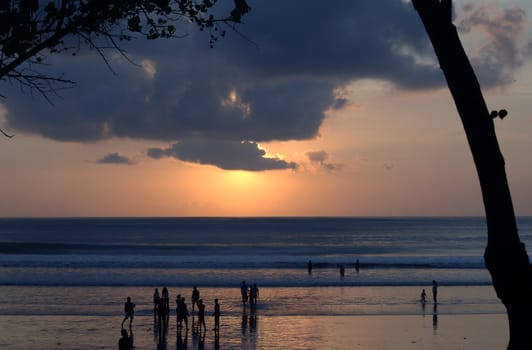 Sunset on Kuta, Bali, Indonesia