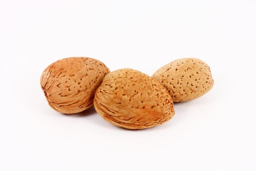 whole almonds isolated