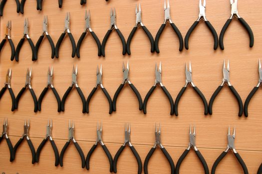 pliers in workshop