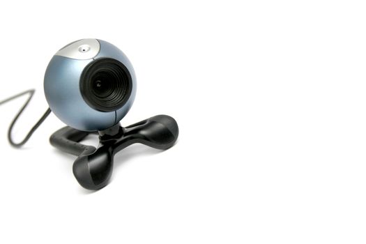 Digital webcam on white background