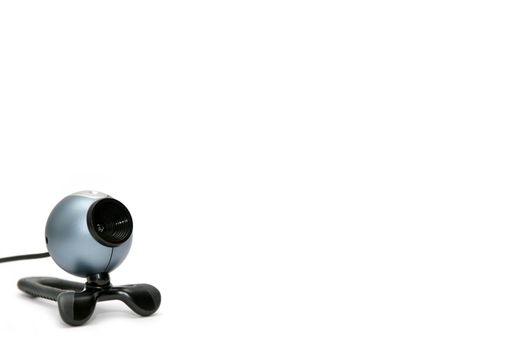 Digital webcam on white background