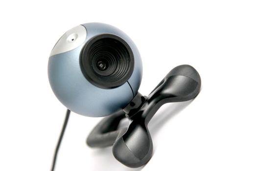 Digital webcam on white background