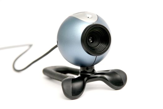 Digital webcam on white background