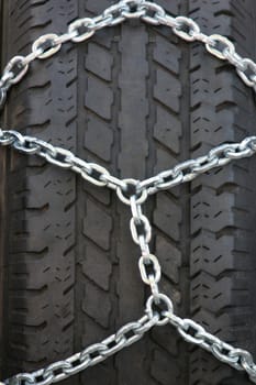 tire with snow-chain
