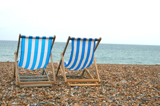 two chairs on the beach