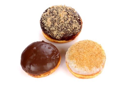 details of separate donuts in close up