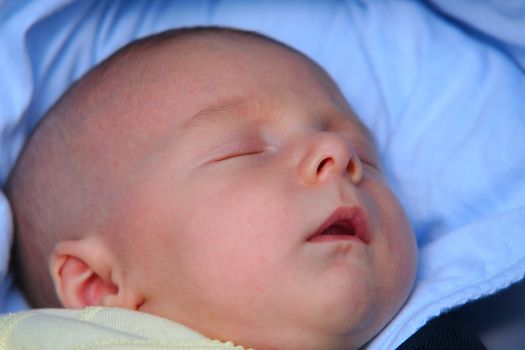Newborn baby sleeping portrait