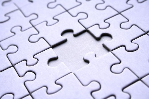 Jigsaw puzzle background with one empty element
