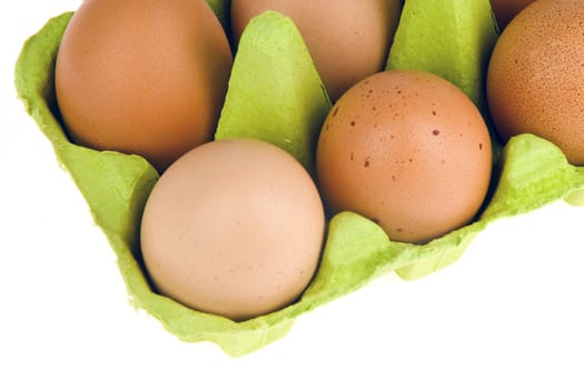 eggs in a green box