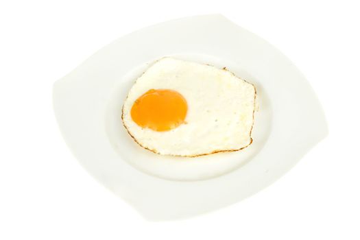 a fried egg on a plate