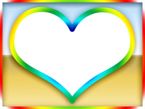 Colorful Exotic Love Romantic Frame