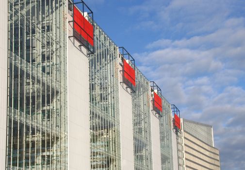Modern architecture of Ministiry of Environment building in The Hague, Holland