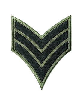 Army stripes replica - isolated cloth badge on white background