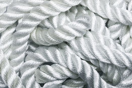 Detail of a twisted nylon rope