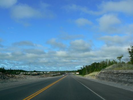 road green and blue in the Canada