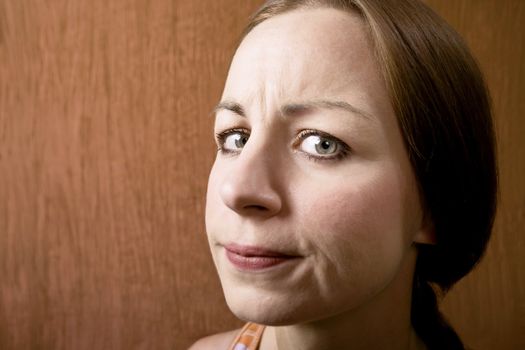 Woman with a Suspicious Look on Her Face