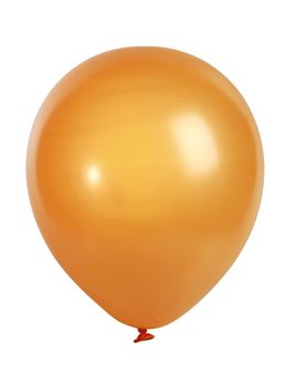 Studio shot of a orange balloon isolated on white background - XXL file shot with a high resolution camera (21 megapixel)