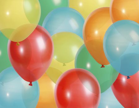 Background of colorful party balloons - XXL file - balloons shot with a high resolution camera (21 megapixel)