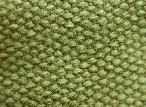 macro pattern of pretty used green burlap