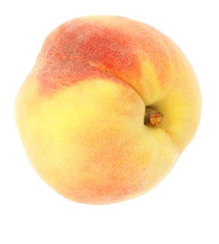 Nice fresh peach isolated over white with clipping path                  