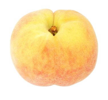 Nice fresh peach isolated over white with clipping path
