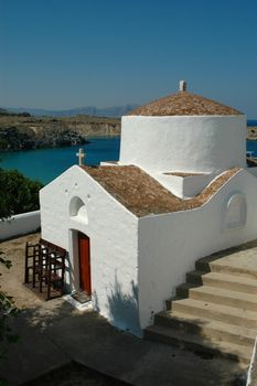 Church in Lindos, Rhodes (Greece).