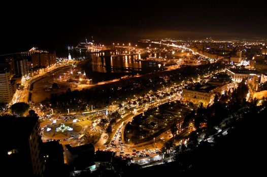  Malaga at Night - Cityscape