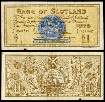 High resolution scan of old scottish pound note