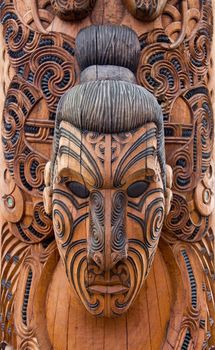 Maori carving at Rotorua, New Zealand