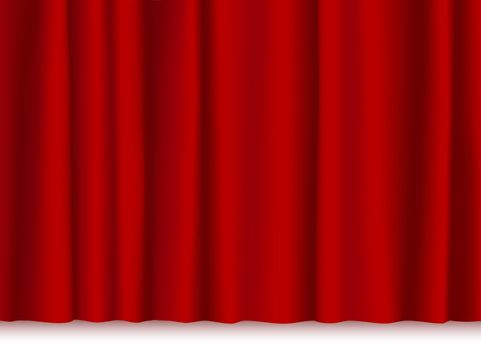 illustration of a theatre stage red curtain