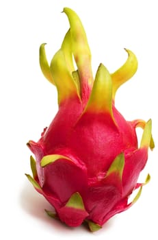 Exotic Thai Fruit. Dragon fruit - Geow Mangon. Isolated on white.