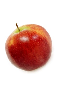 Red apple  on bright background