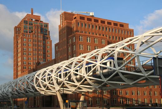 Elevated tramway in The Hague, Holland
