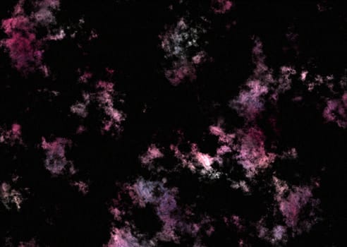 Space background image with red clouds drifting across the sky